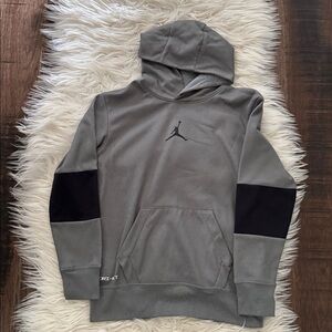 Jordan Gray Hoodie with Black Label